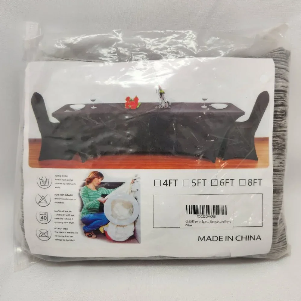 Obstal Stretch Spandex Tablecloth Cover for Standard Folding Tables